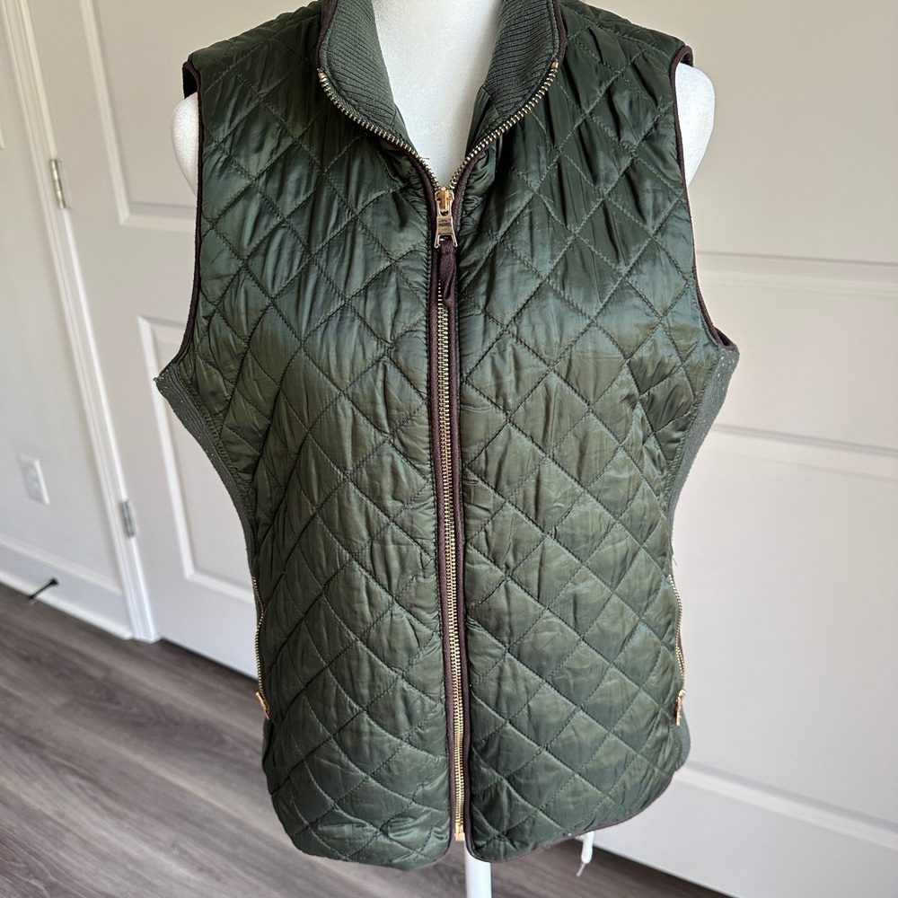 Rafaella Olive Quilted Vest